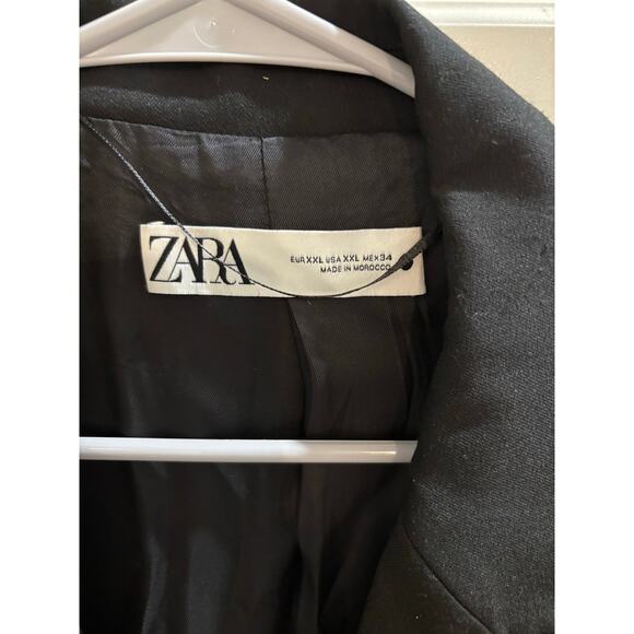 ZARA BLAZER JACKET BLACK SIZE XXL - Picture 2 of 5